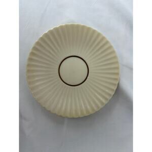 Lenox Rutledge Scalloped Saucer Plate, Ivory with Gold Trim, Vintage Made in USA